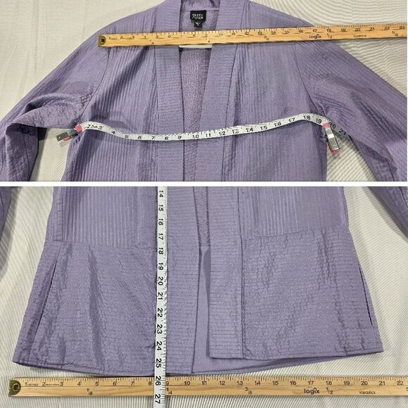 Eileen Fisher Silk Pant Set Kimono Jacket Minimalist Lagenlook 2-Piece Purple S - Picture 12 of 14